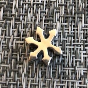Silver snowflake charm stamped 925 for pandora
